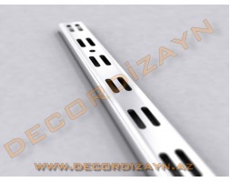 Conical Stick, 200 - 240cm, Italian, Chrome - White